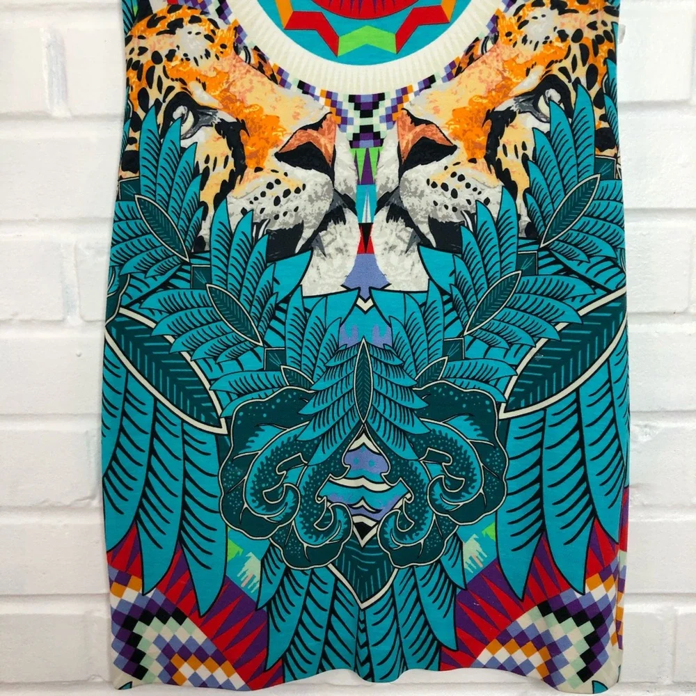 Mara Hoffman Fitted Mini Dress Jungle Trip Medium - Picture 7 of 10